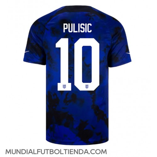 Camiseta Estados Unidos Christian Pulisic #10 Segunda Equipación Replica Mundial 2022 mangas cortas